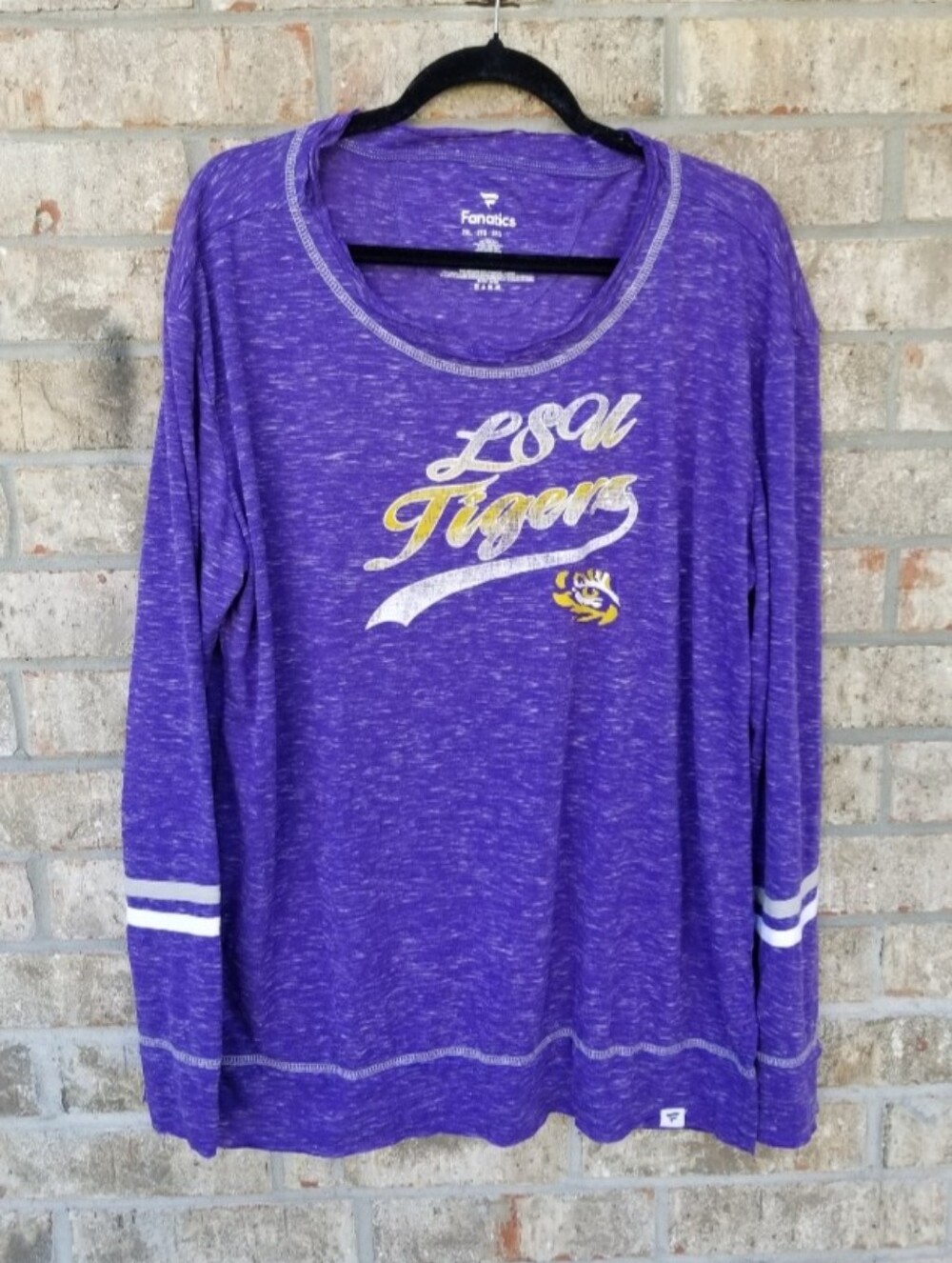 Louisiana State University LSU TIGERS Purple LongSleeve Lightweight (Size 2XL)